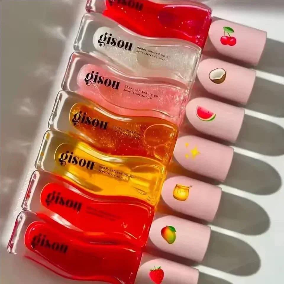 Nouveau Gisou miel huile capillaire 20ml Essence huile pour les lèvres rouge à lèvres hydratant réduire les lignes des lèvres liquide exfoliant brillant maquillage lèvres soin