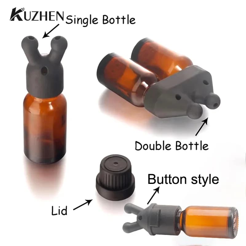 Bouteille d'inhalateur d'huile essentielle et d'arôme étanche, Mini bouteille distributrice d'huile essentielle et de parfum, inhalateur d'huile essentielle