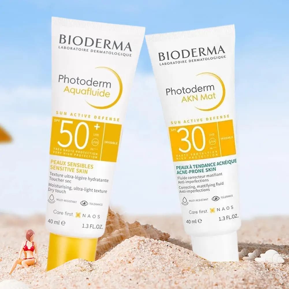 Crème solaire BIODERMA SPF50 – Légère et non grasse pour tous types de peaux, protection résistante à l'eau pour le visage et le corps