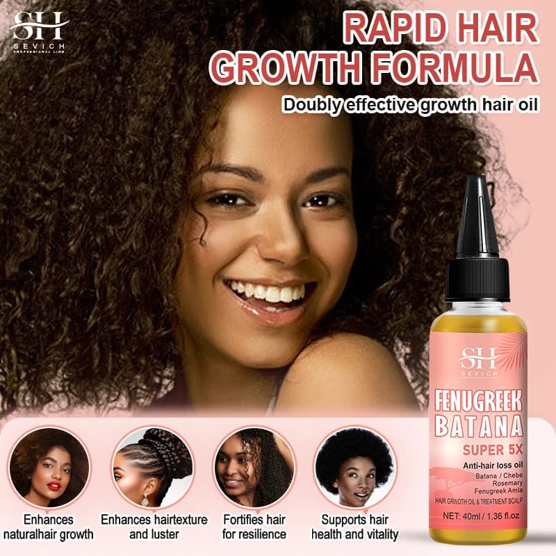 Huile de Croissance Capillaire Super Rapide pour Homme et Femme, Produit Anti-Perte de Cheveux, Romarin, Repousse Capillaire, Poupée Batana, Château Amla, 5 Pièces