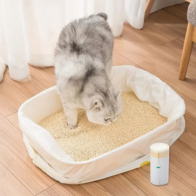 1 rouleau sac à litière pour chat sac poubelle à cordon pour animaux de compagnie ménage animalerie chat bac à litière doublure Multi taille chats chiens fournitures propres