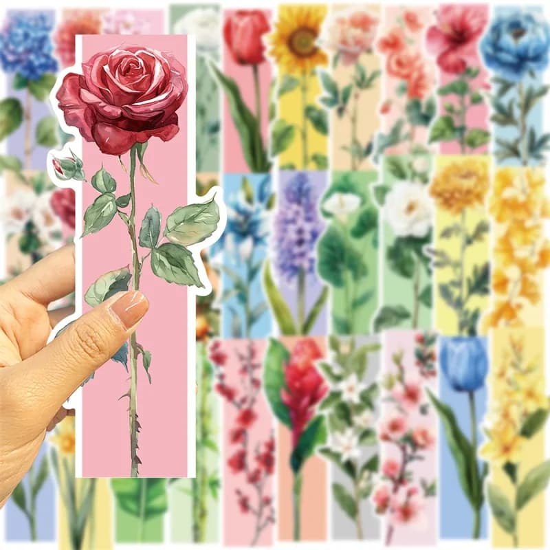 Marque-page en forme de fleur de printemps, 5/30 pièces, pour pages de livres, lecteurs, matériel créatif, fournitures de papeterie