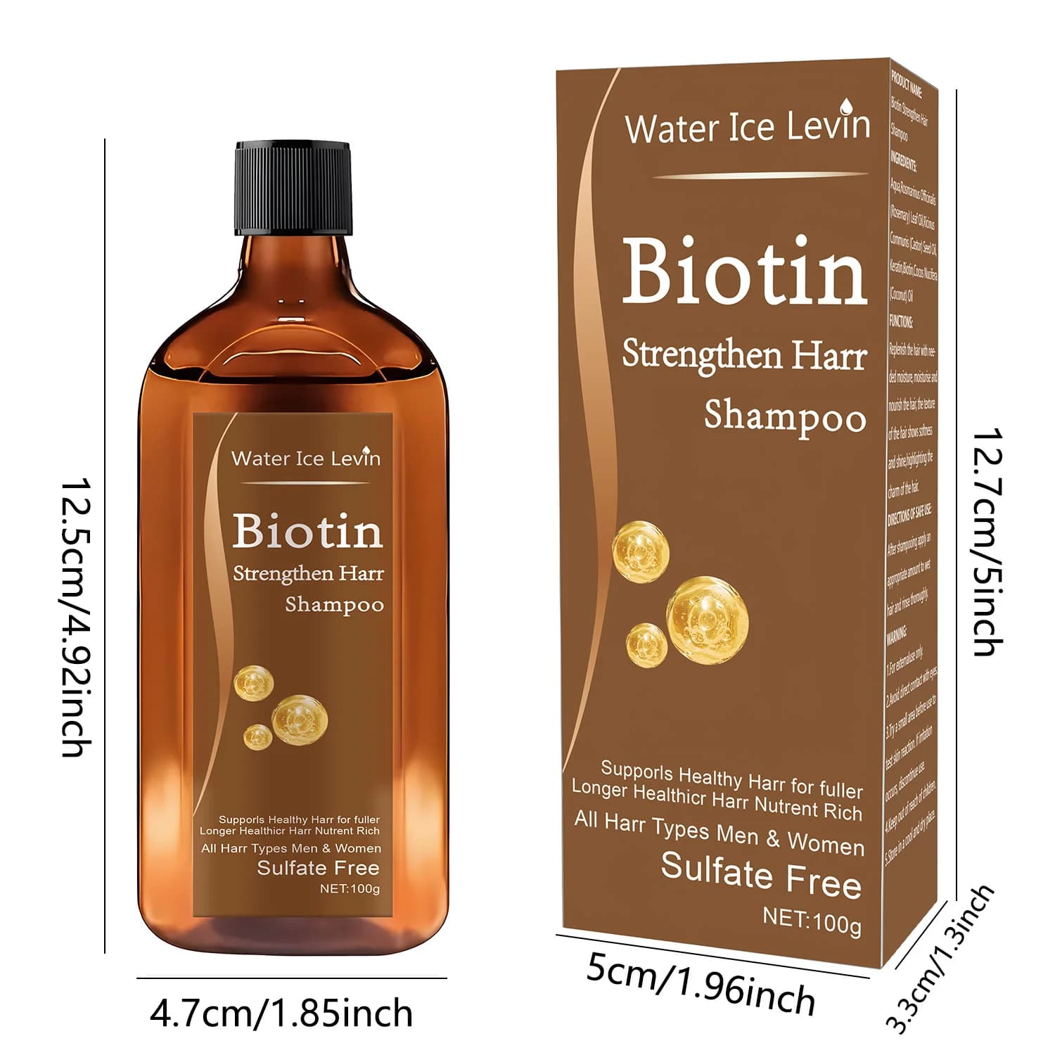 Shampoing anti-chute de cheveux pour hommes et femmes, croissance de la biotine, UNIS issement rapide et ré-huile, beauté et santé