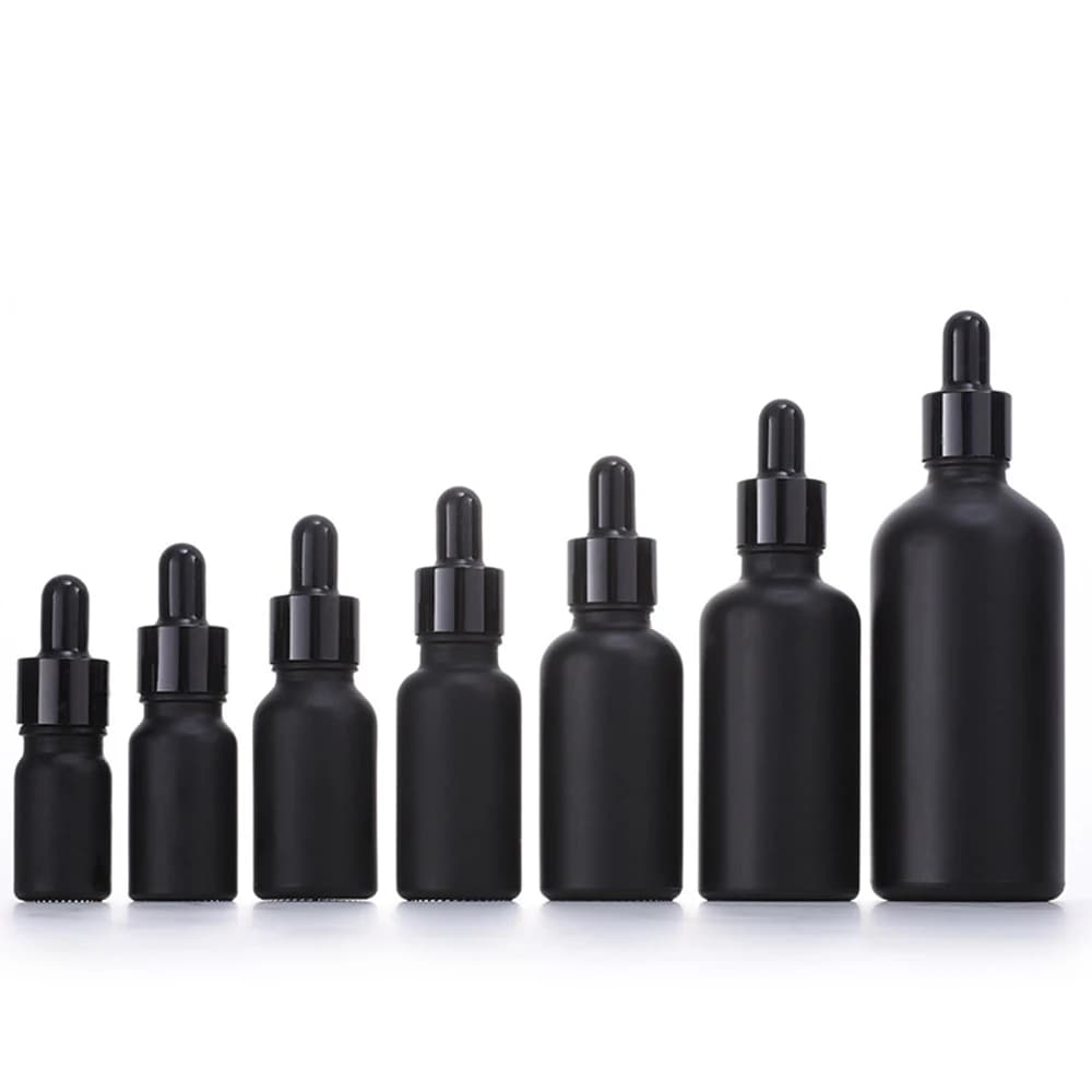 Bouteille compte-gouttes en verre de 10ml 30ml 50ml 100ml, bouteille d'huile Fine, gommage, évitement de la lumière noire, cosmétiques en verre, embouteillage séparé