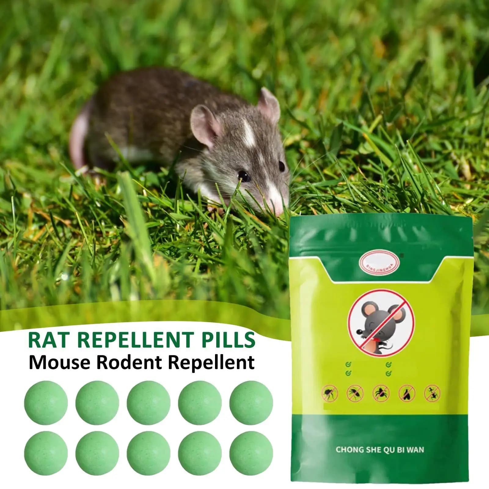 Boules répulsives à l'huile de menthe poivrée pour souris et rats