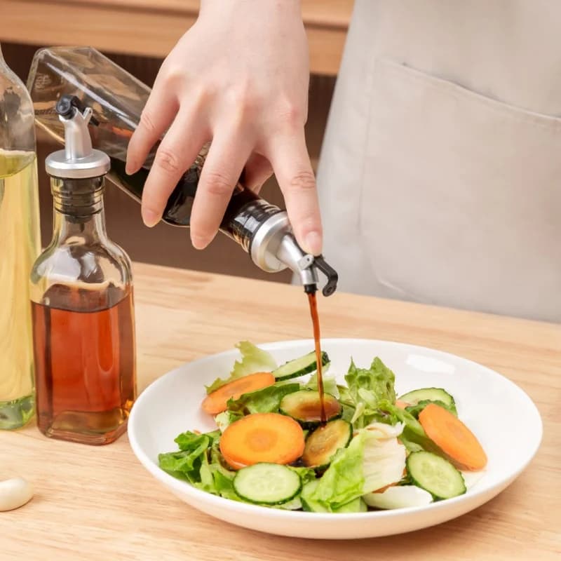 Pot d'huile en plastique anti-fuite, 150ML/250ML/500ML, assaisonnement de cuisine, Sauce soja, vinaigre, bouteille transparente d'huile d'olive