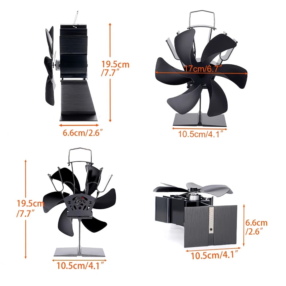 Ventilateur de cheminée noir