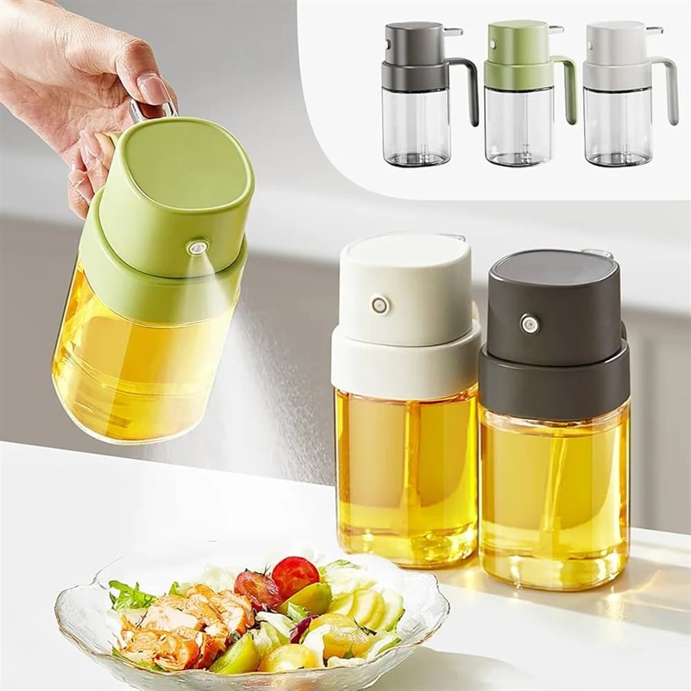 Bouteille de pulvérisation d'huile atomisée, Pot distributeur d'huile, poêle à frire à Air, pulvérisateur de vinaigre domestique de cuisine, pulvérisateur d'huile en verre, cuisson Simple