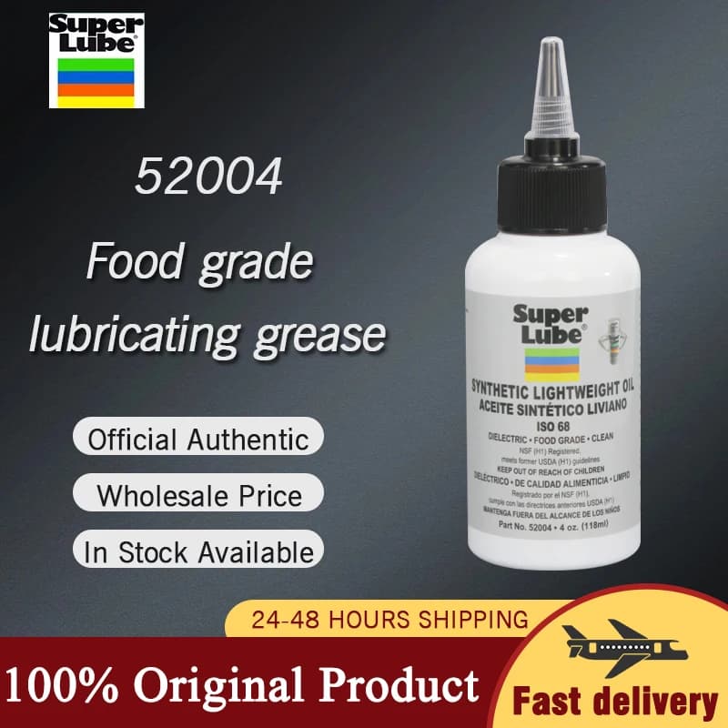 Super Lube 52004 Bouteille de 118 ml Huile synthétique légère multi-usages Nouvel emballage pour huile de pompe à vide Équipement de transformation alimentaire
