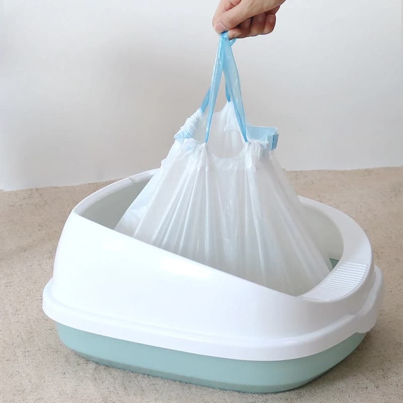 1 rouleau sac à litière pour chat sac poubelle à cordon pour animaux de compagnie ménage animalerie chat bac à litière doublure Multi taille chats chiens fournitures propres