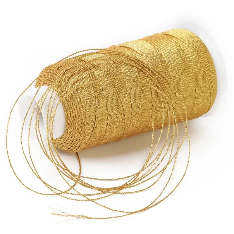 Grand rouleau de fil d'or 369 brins, corde de tissage faite à la main, collier, Bracelet, pompon, matériel d'accessoires de bijoux