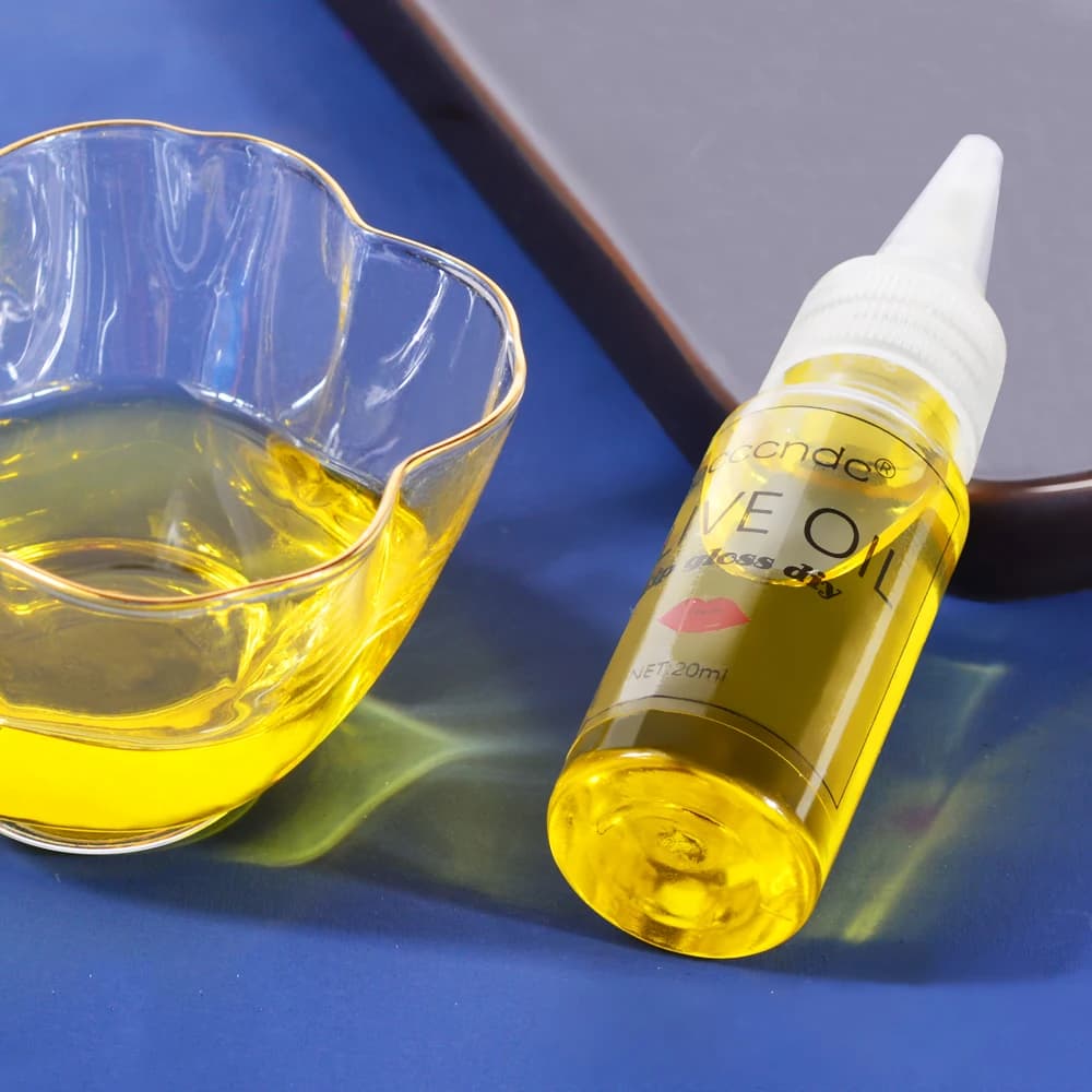 Brillant à lèvres à l'huile d'olive, liquide, saveur de pigment, Essence, goutte d'huile pour brillant à lèvres clair, Gel de Base, glaçage à lèvres hydratant sans odeur