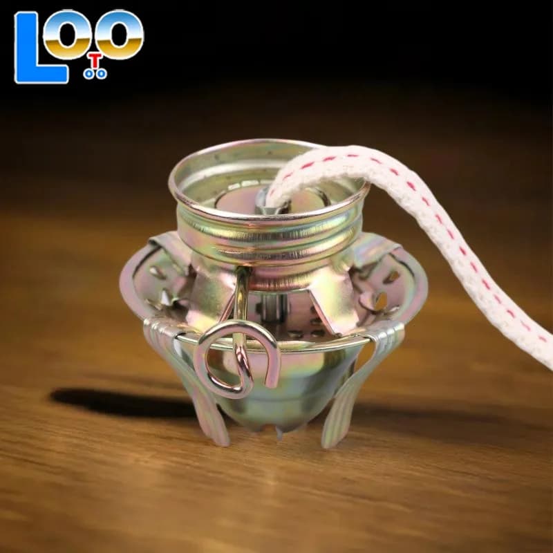 Brûleur de lampe à huile pour lampes antiques, pièces de rechange pour lampes à huile avec collier de réduction et mèche de lampe en coton