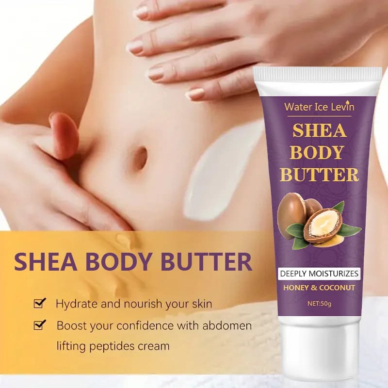 Crème pour le corps au beurre de karité, hydratation 24 heures, rend la peau plus douce et plus élastique, raffermit la peau, massage nourrissant du corps, convient aux peaux sèches, gercées, de coule