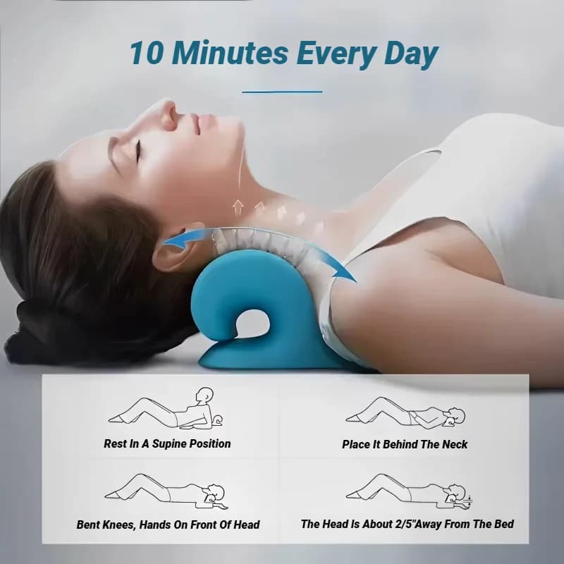Civière de cou et d'épaule, relaxant de la colonne cervicale, dispositif de Traction, Relaxation musculaire, oreiller de Massage, Correction chiropratique