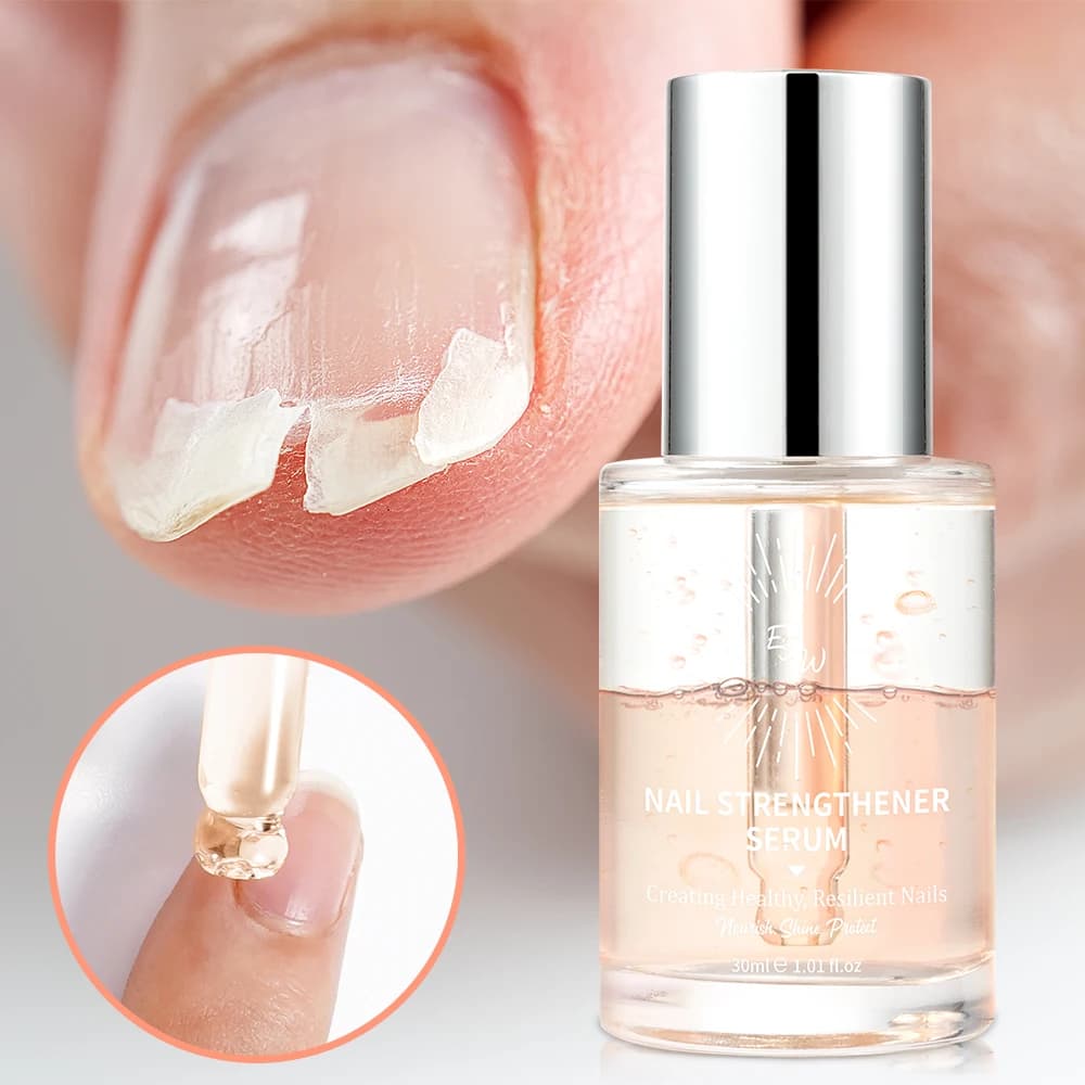Huile fortifiante pour ongles, huile conditionnante pour cuticules, stoppe les pointes fourchues, les éclats, les fissures, traitement réparateur transparent pour ongles.