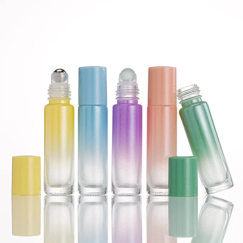 Flacons à bille rechargeables en verre avec bille métallique, pour parfum et aromathérapie, idéal comme cadeau