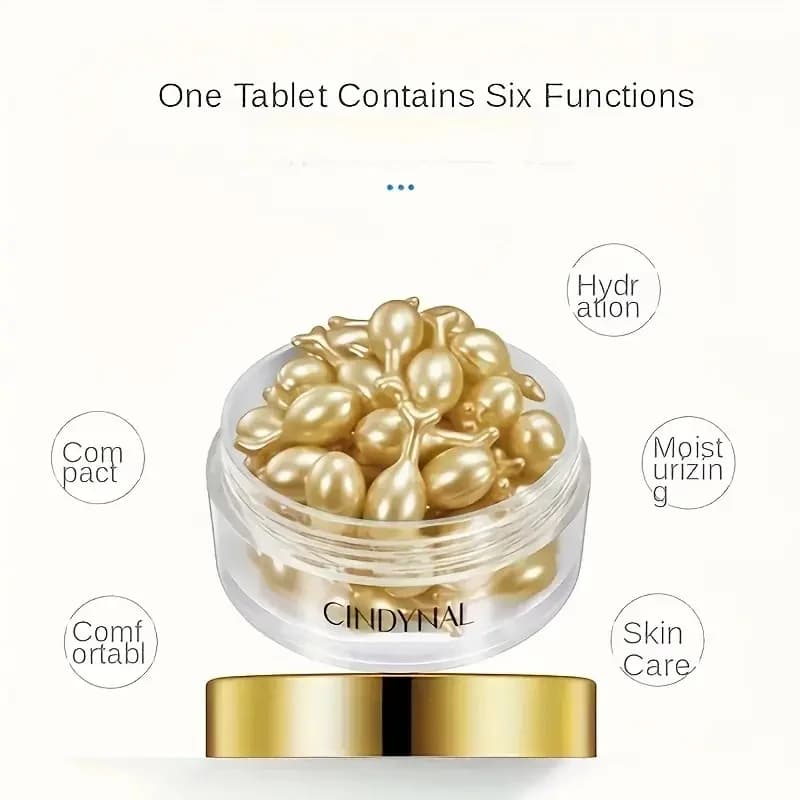 30 capsules d'essence d'acide hyaluronique — Nourrit et hydrate en profondeur, rajeunit la peau jeune, convient au visage et au cou pour retenir l'humidité — Facile à transporter, à utiliser à tout mo