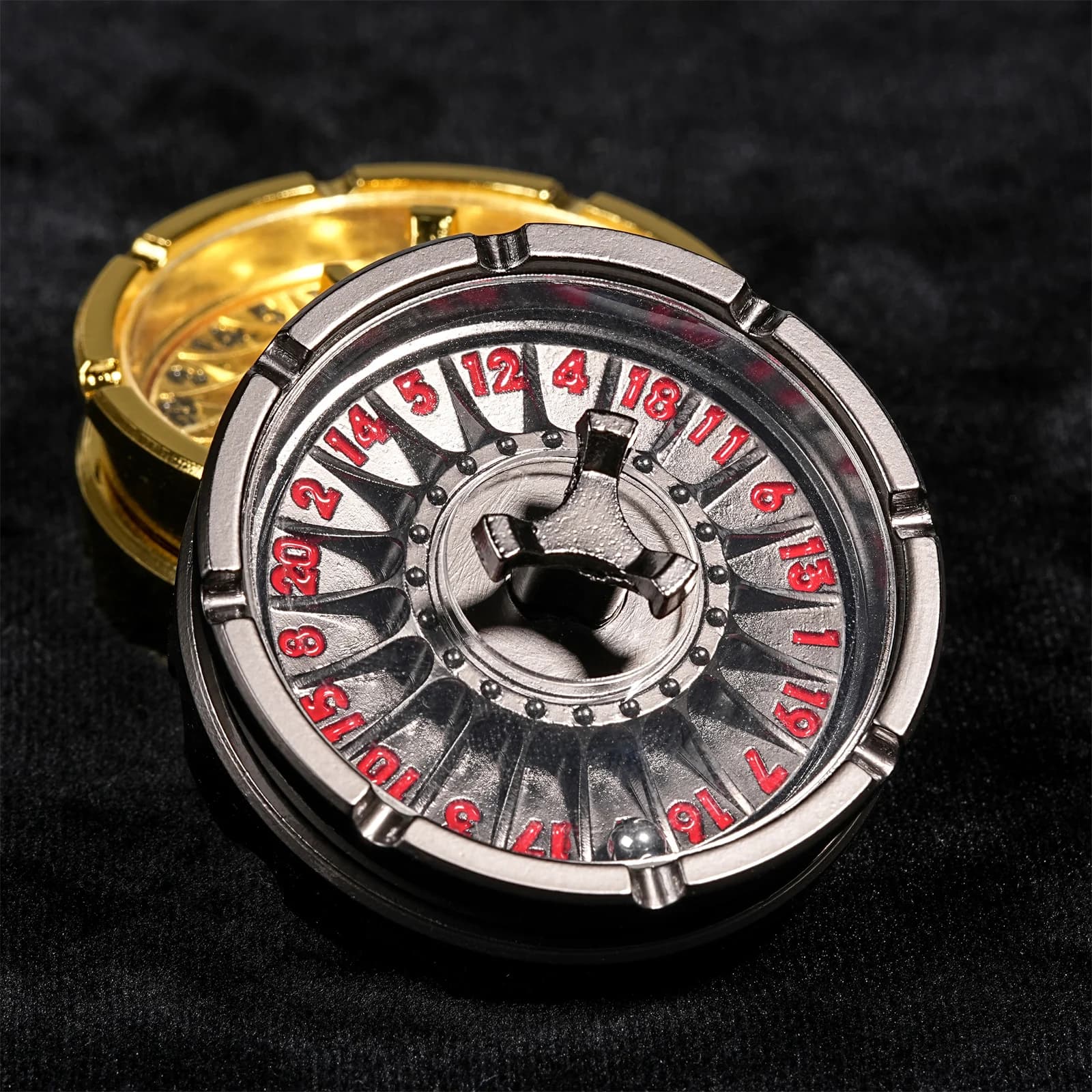 DND dés D20 noir rouge doigt roue rotative dés D & D jeu de société donjons Dragons TRPG polyédrique numérique dés jeu de Table
