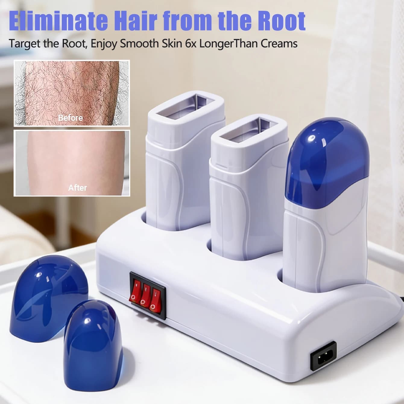 LINMANDA chauffe-cire électrique chaud épilation rouleau de cire cartouche rouleau à cheveux épilateur Machine électrique pour épilateur roulant