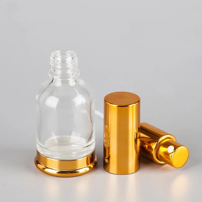 Flcopropriété compte-gouttes en verre pour huile fine de massage, bouteille de fond, vaporisateur, 30ml, 50ml, 20ml