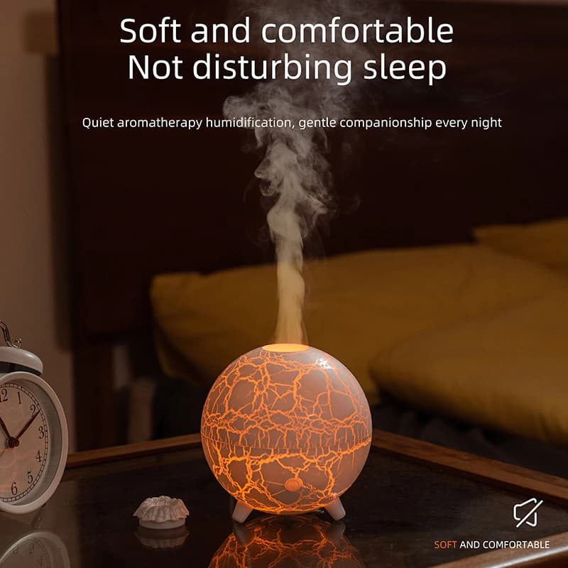Nouveau Humidificateur d'air d'aromathérapie planète ultrasonique créatif 200ML USB Spray parfum diffuseur d'huile essentielle flamme de fissure colorée