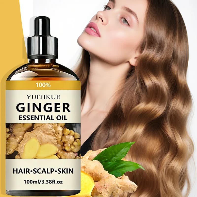 Huile essentielle de gingembre pure à 100% YUITIKUE | Pour les cheveux