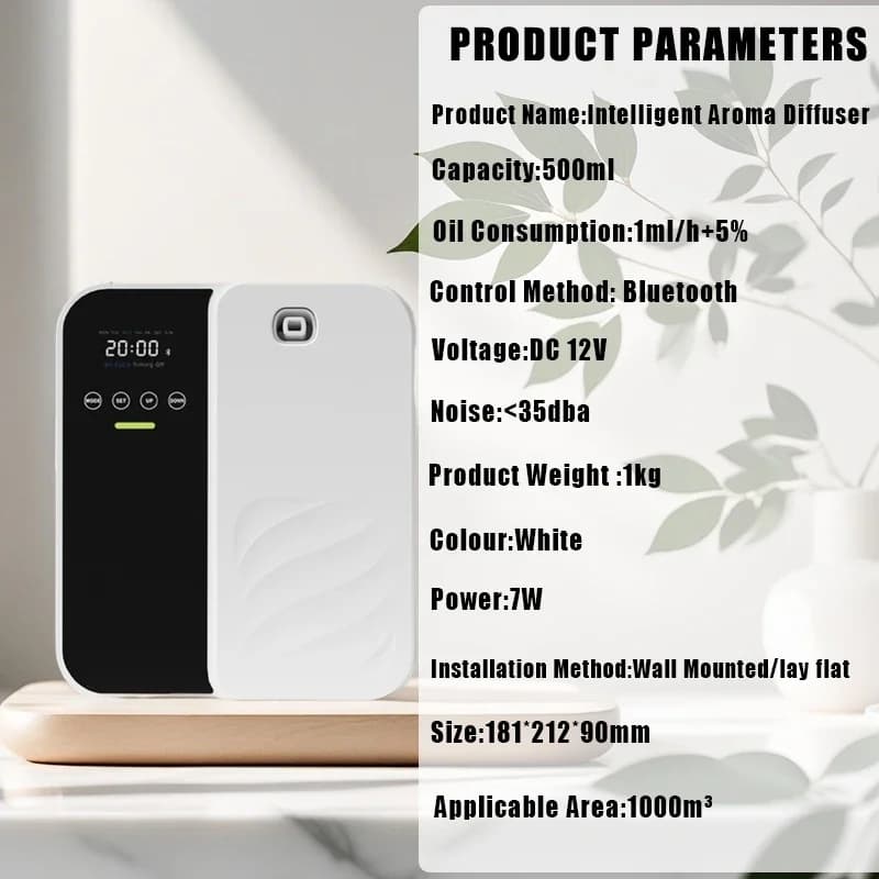 Diffuseur d'arômes sans eau, diffuseur électrique 1000m³, machine à parfum, huiles essentielles, désodorisant, machine à huiles essentielles