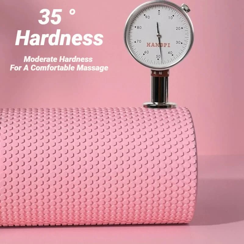 Rouleau de yoga hexagonal : Cylindre en mousse EVA (diamètre 9,5 cm, longueur 29,7 cm) pour le Pilates et les entraînements à domicile