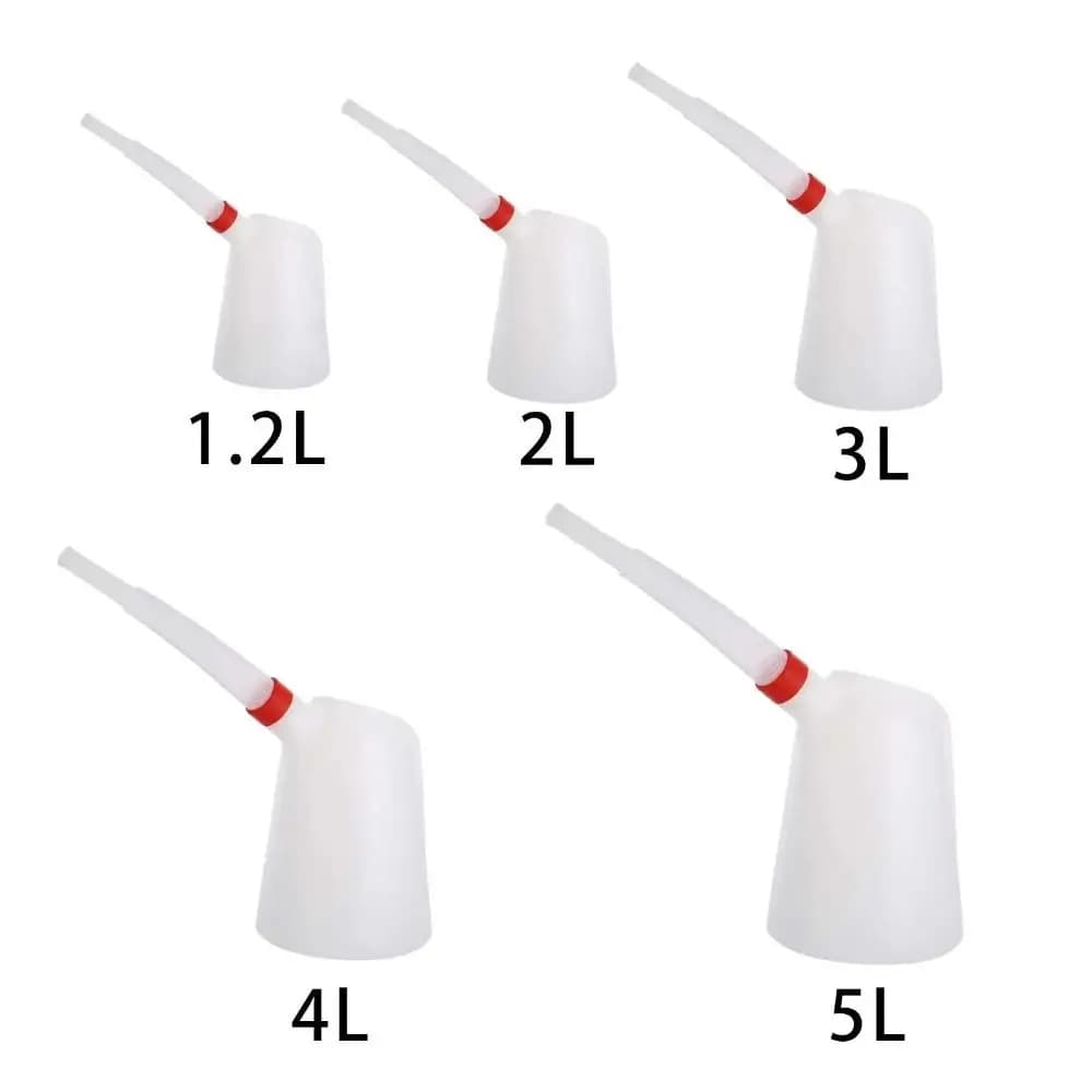 Pichet de mesure d'huile en plastique 1.2/2/3/4/5 litres avec bec verseur, récipient de mesure d'huile de huileur pour voiture moto