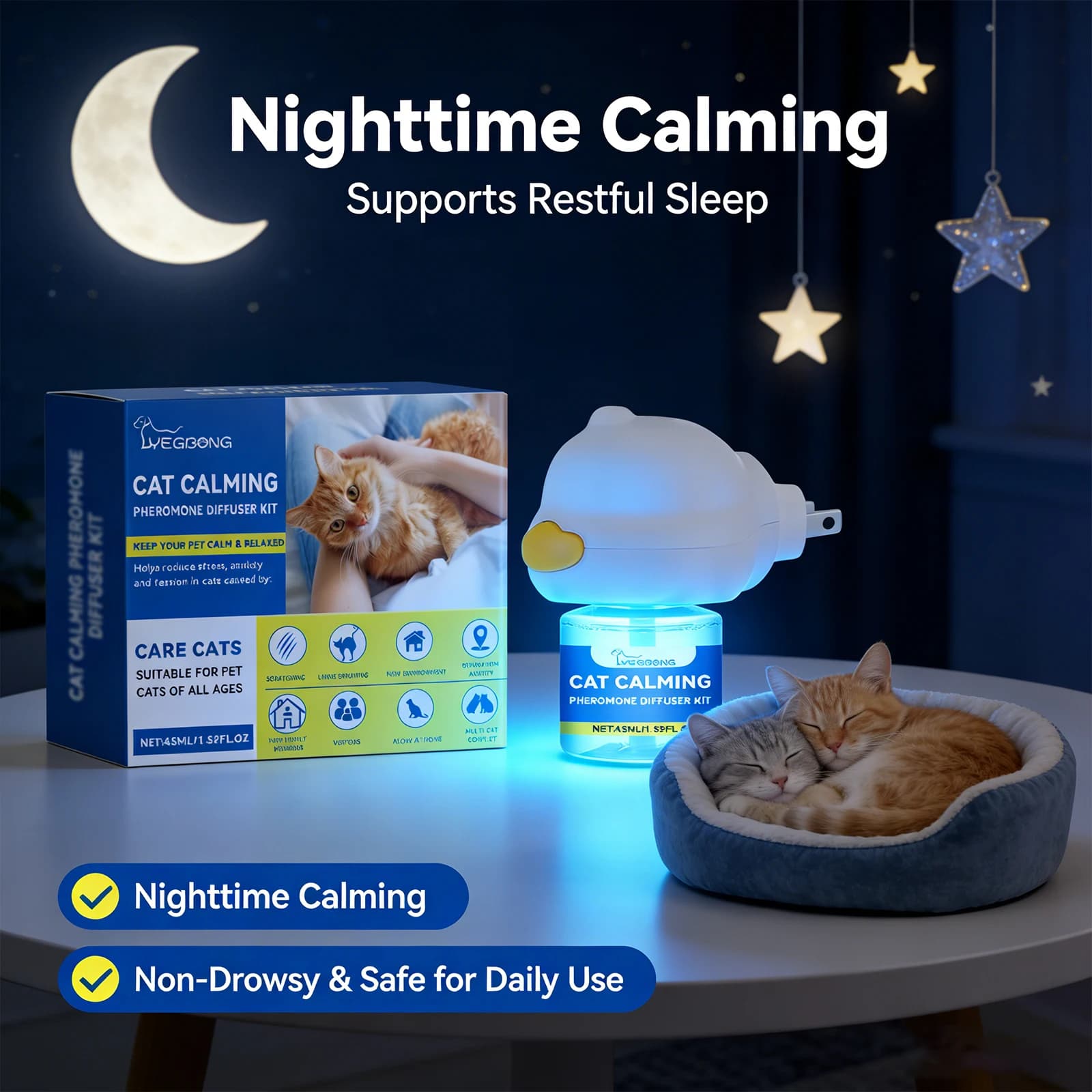 Kit de diffuseur de phéromone apaisant pour chat