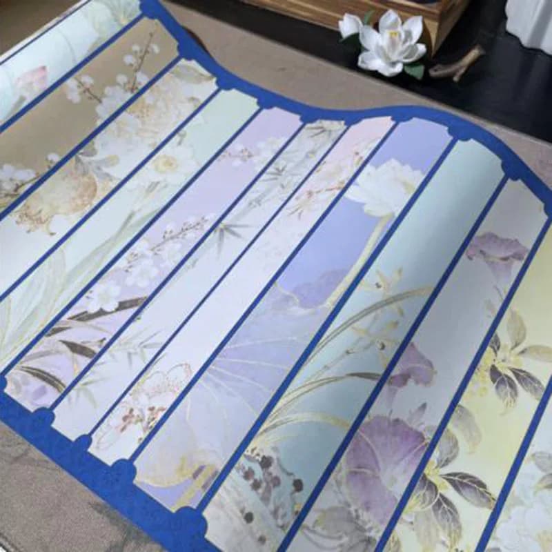 Rouleau de calligraphie en soie vierge 10m, papier de riz vierge teint à la cire pour écriture au pinceau de petite écriture, largeur 30cm