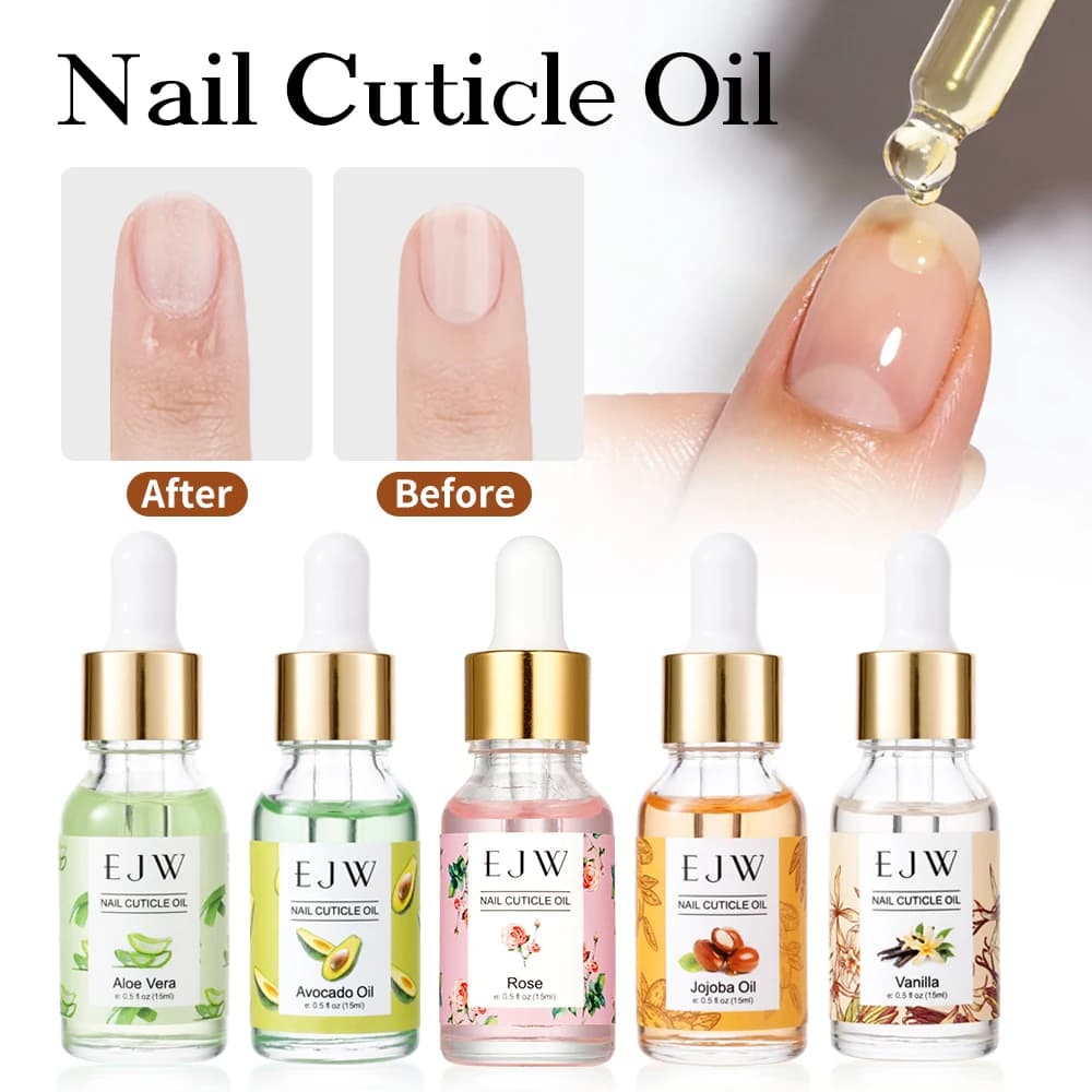 Huile de jojoba pour cuticules – Séchage rapide, soin hydratant, convient aux ongles doux, fragiles, répare la dégarnissure des ongles, améliore l'élasticité
