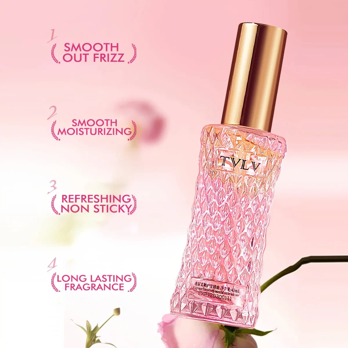 Spray d'huile essentielle parfumée pour cheveux