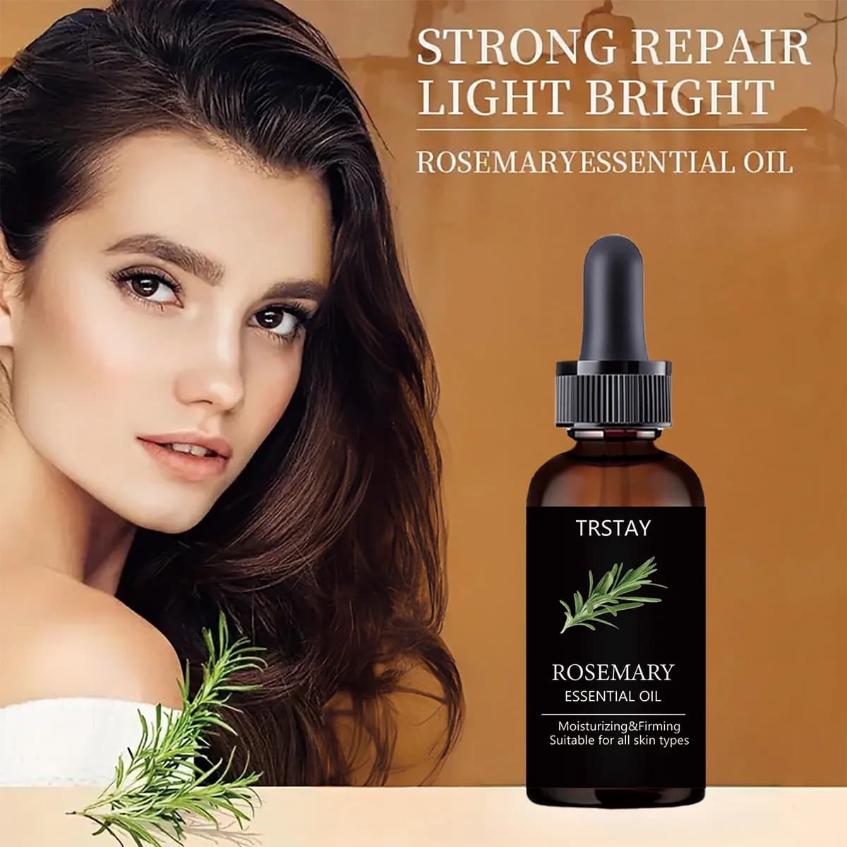 TRSTAY – huile essentielle de romarin pour le soin des cheveux, améliore les dragées des cheveux endommagés, les follicules bloquantes, active et la croissance, lubrifie les cheveux