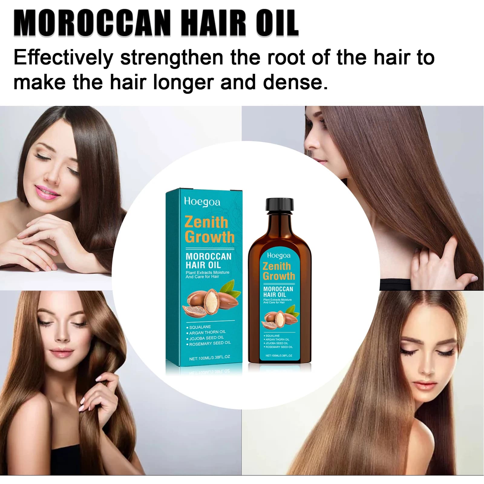 Huile essentielle marocaine anti-chute de cheveux, réparation des frisottis bouclés, nourrissant le cuir chevelu, revitalisant lissant hydratant en profondeur