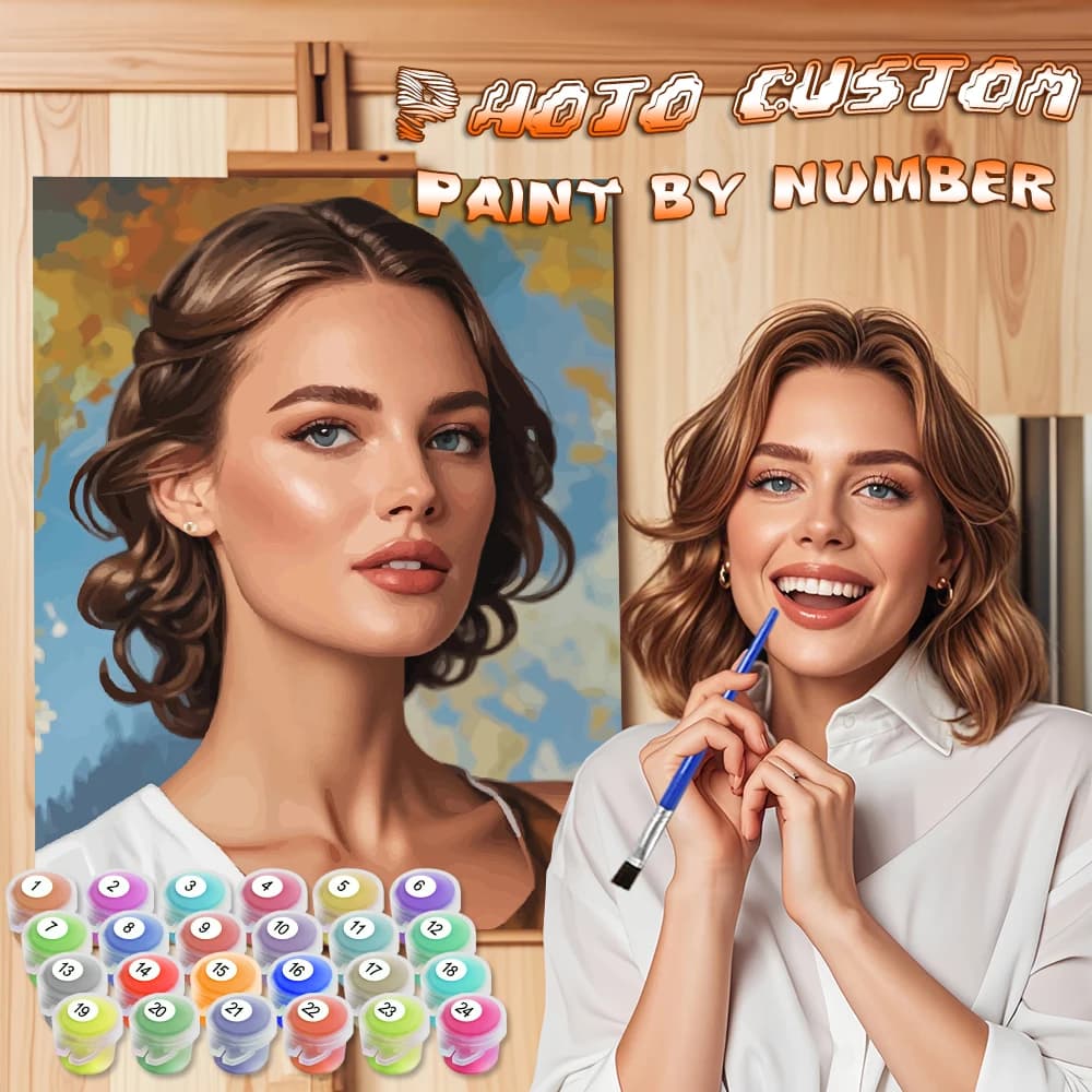 Photo personnalisée bricolage peinture à l'huile numérique 24/36/48 couleurs plusieurs tailles