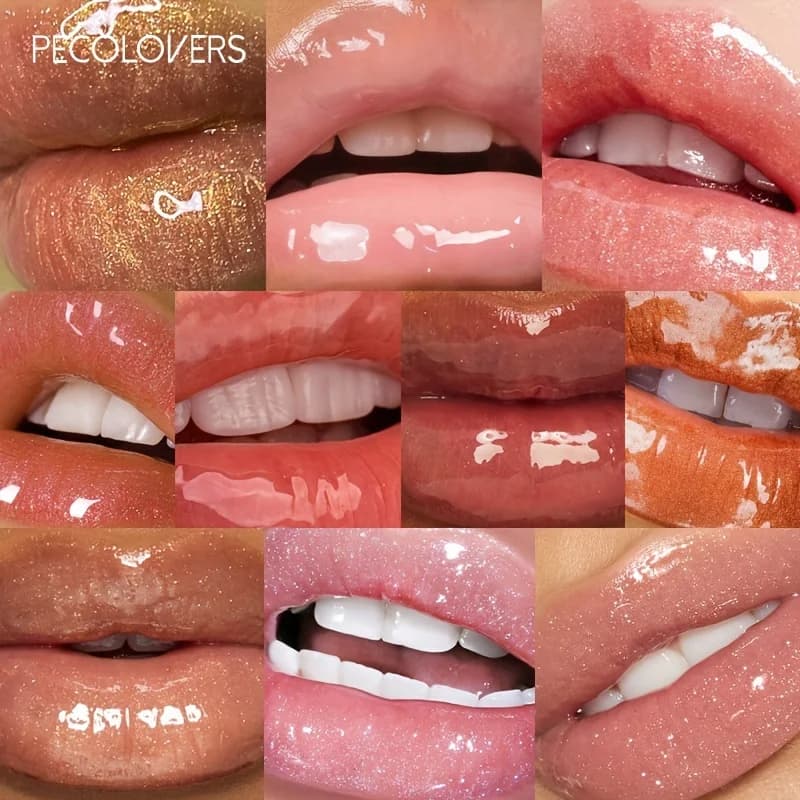 Huile de Fruit Hydratante à Paillettes pour Soin de miles, Tube Souple, Teinte de Lèvres Transparente, 1 Pièce