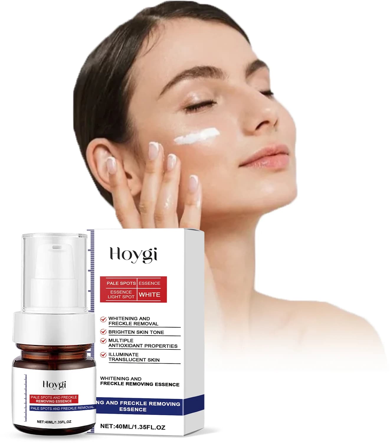 Hoygi crème antioxydante aux noix de vitamine C ton éclaircissant soirée correcteur de taches foncées hydratant léger absorption rapide de la peau