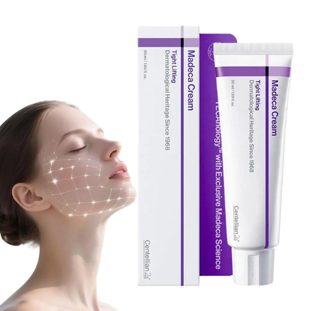 Crème raffermissante pour la peau à la Centella Asiatica 50 ml - Crème hydratante anti-âge liftante pour peaux sèches et matures, absorption rapide, non grasse