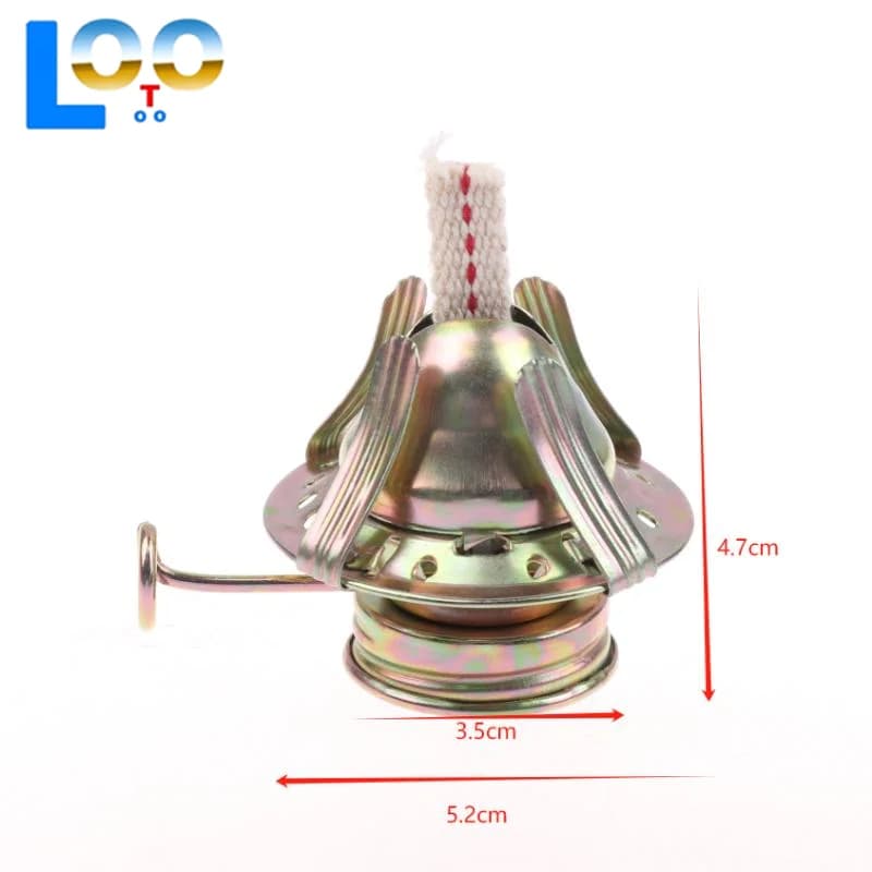 Brûleur de lampe à huile pour lampes antiques, pièces de rechange pour lampes à huile avec collier de réduction et mèche de lampe en coton