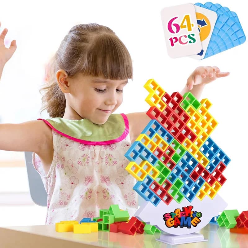 Jeux de société empilables d'équilibre, blocs de construction pour adultes et enfants, blocs de tour en briques, jouets pour garçons et filles, Puzzle, jeux de fêtes en famille
