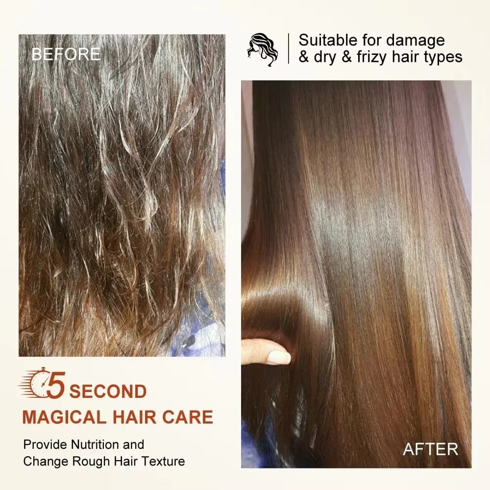 Masque capillaire à l'huile d'argan PURC, réparation des cheveux abîmés, masques anti-frisottis, soin nourrissant et lissant, traitement magique pour les cheveux, après-shampoing, soin des cheveux
