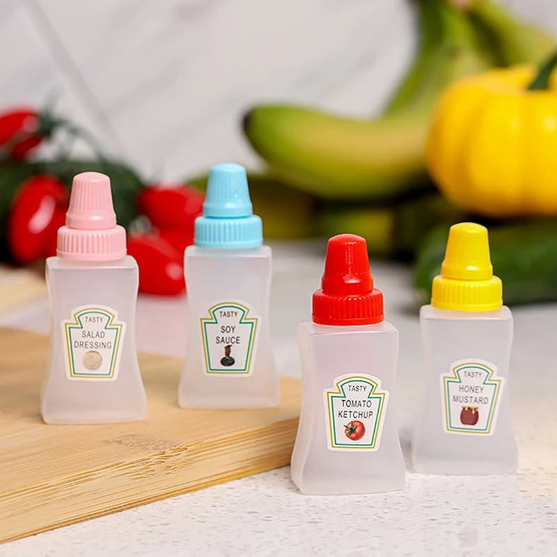 1/2/4 pièces/ensemble Mini Sauce tomate salade pansement huile vaporisateur bouteille Portable petit récipient