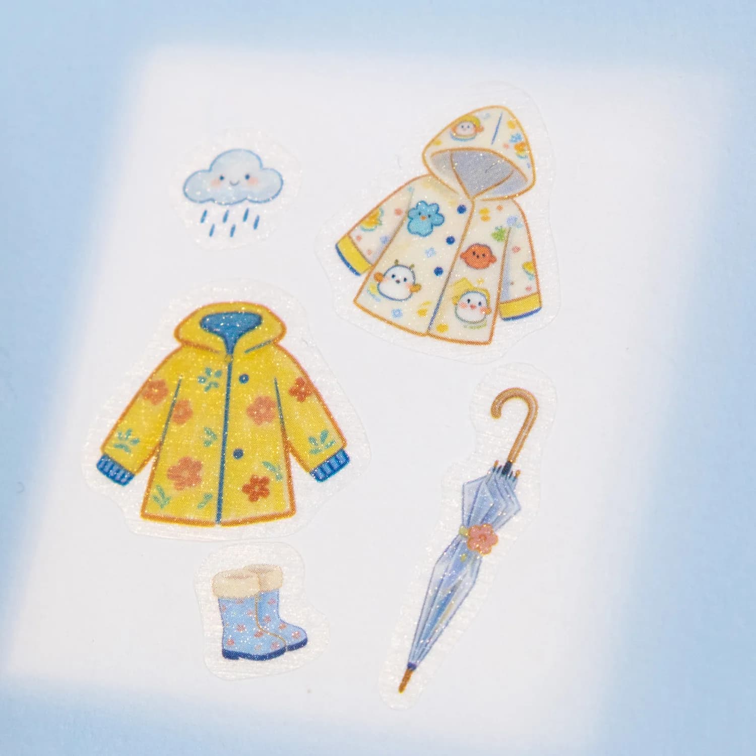 1 rouleau de ruban Washi PET Summer Daily, autocollants transparents mignons pour tenues et aliments