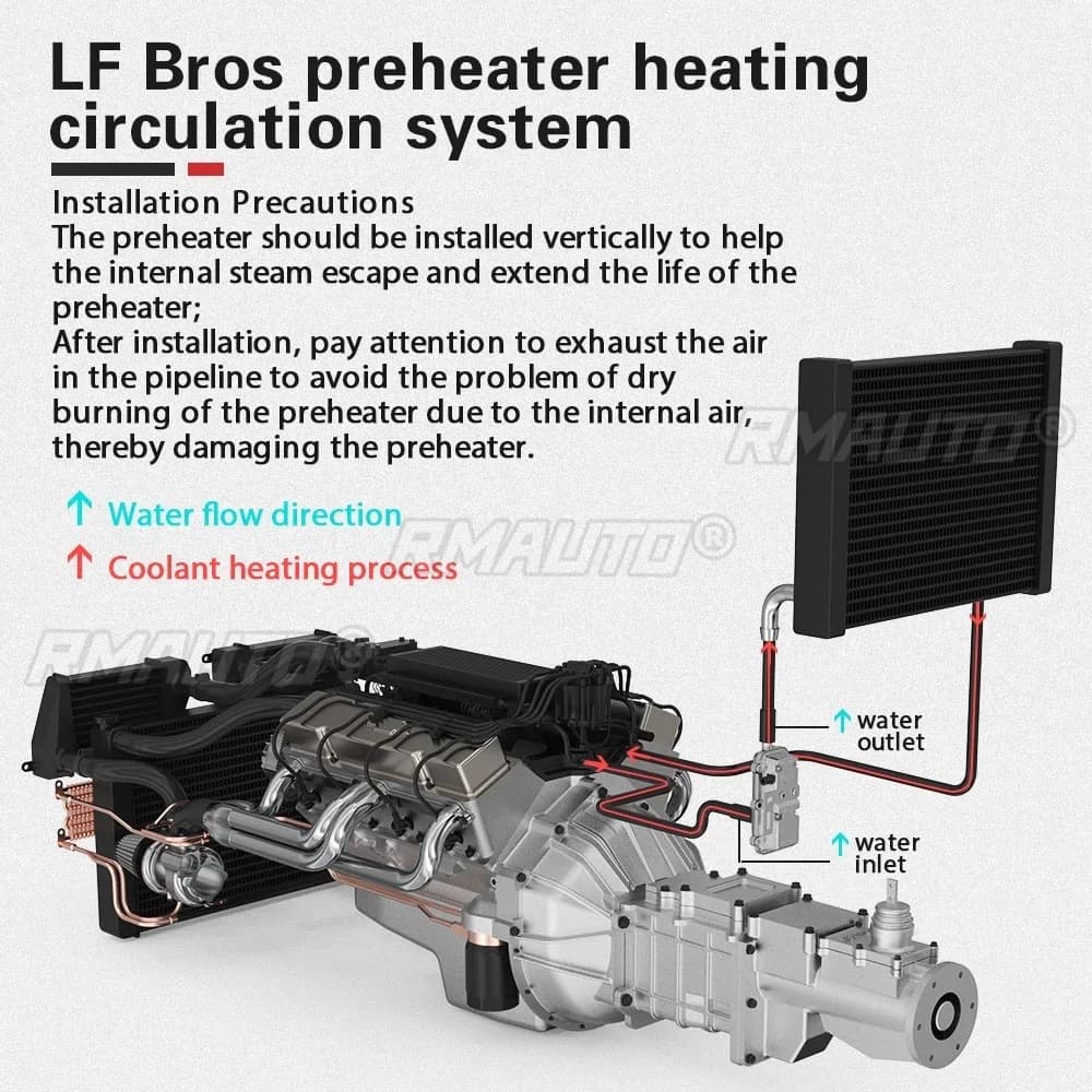 Réservoir d'eau de chauffage de moteur de voiture 220V 3000W