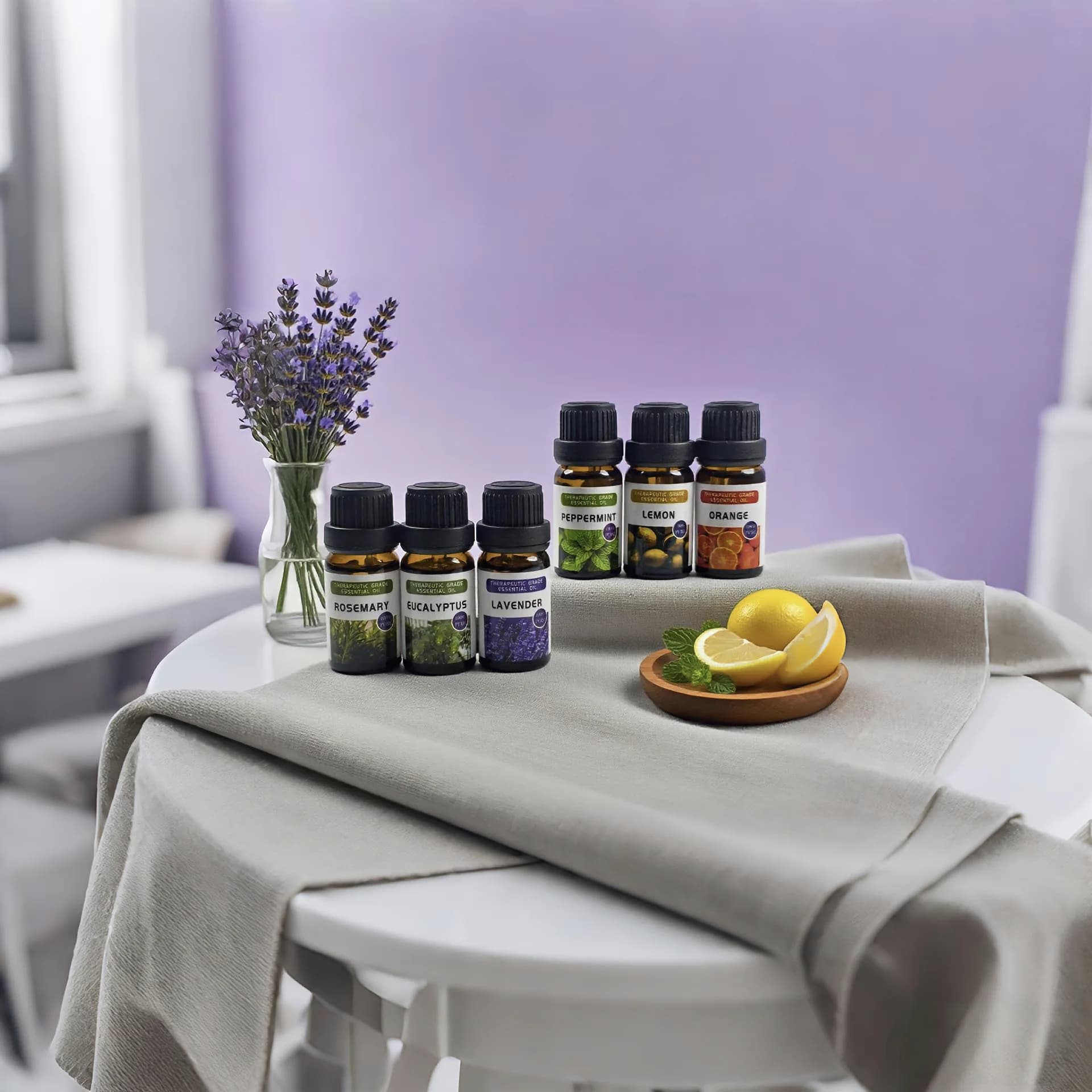 Coffret cadeau d'huiles essentielles 100% pures et naturelles pour aromathérapie