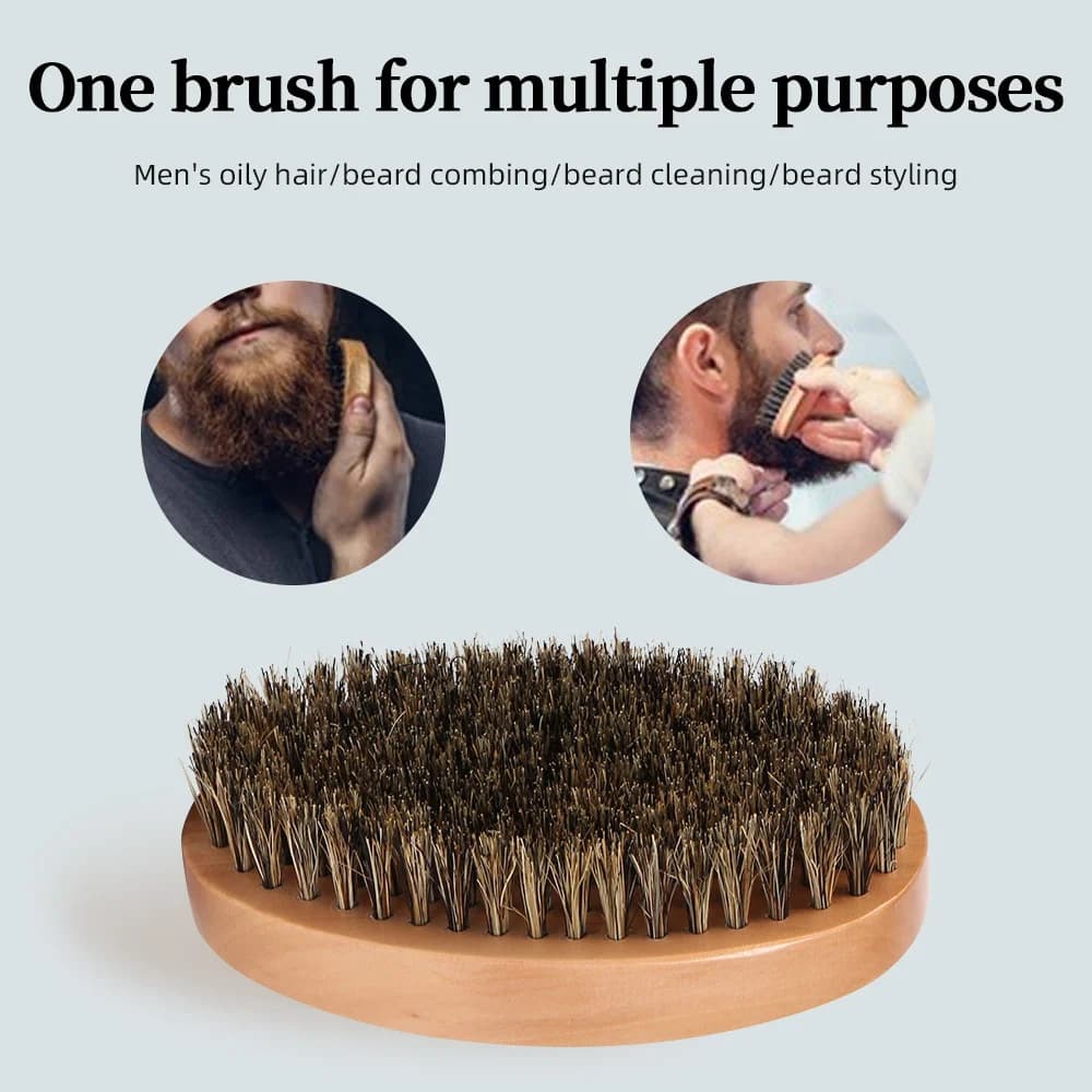 Brosse à cheveux en poils de sanglier pour homme