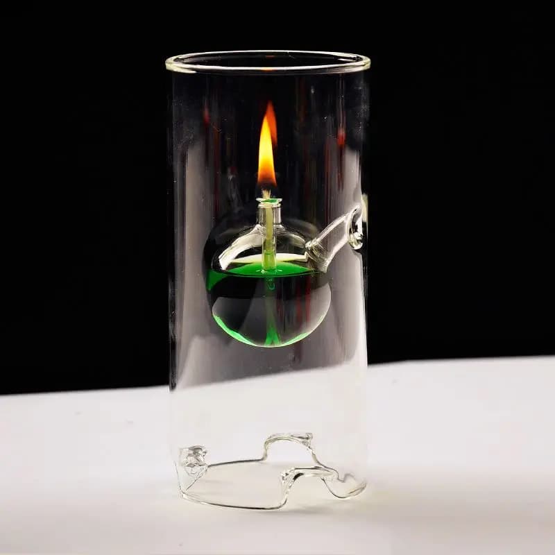 Lampe à huile en verre romantique