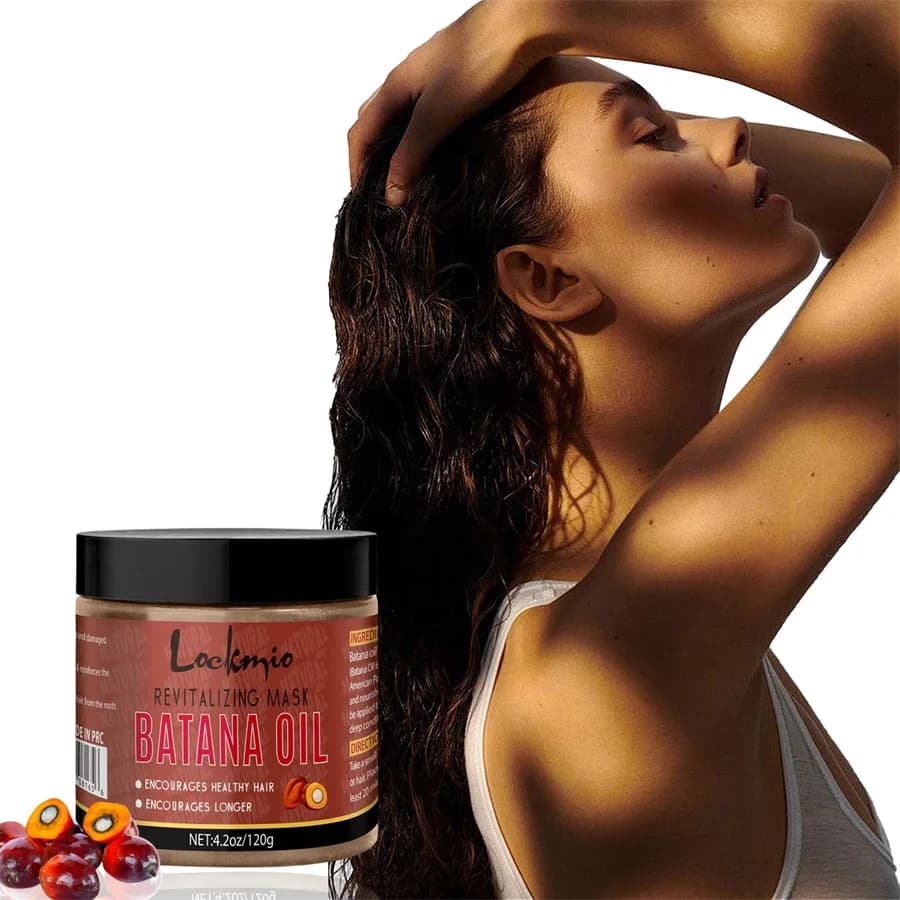 LOCKMIO 120g huile de Batana pour nourrir en profondeur racines revitalisant de Batana naturel améliorer les frisottis cheveux femmes produits de soins capillaires pour les femmes
